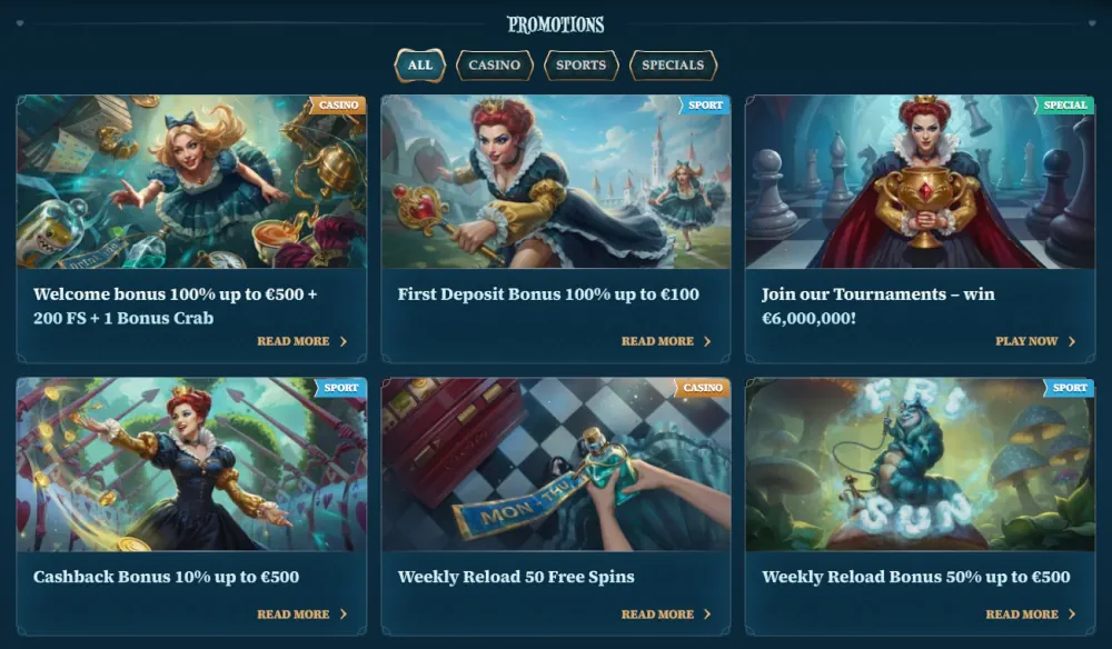 Suite di gamification BetAlice con una ruota della fortuna e tornei di fedeltà.